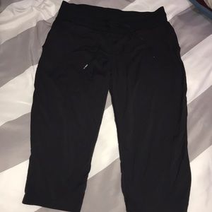 Lulu Lemon Dance Studio Crop, black, size 12, 20”